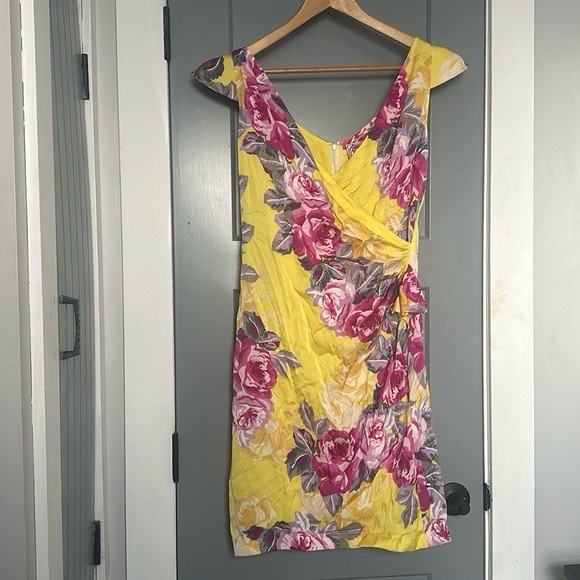 Vintage yellow floral dress - Picture 2 of 6